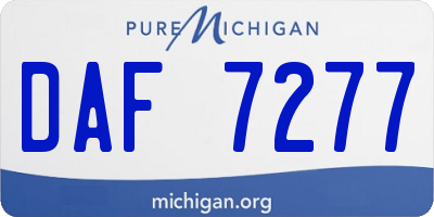 MI license plate DAF7277