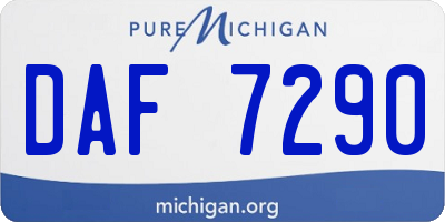 MI license plate DAF7290