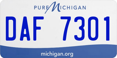 MI license plate DAF7301