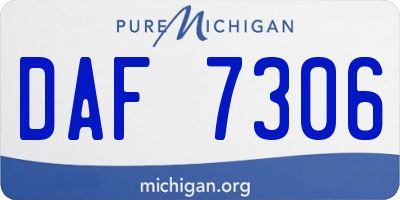 MI license plate DAF7306