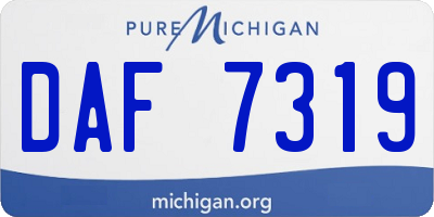 MI license plate DAF7319