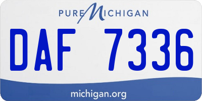 MI license plate DAF7336