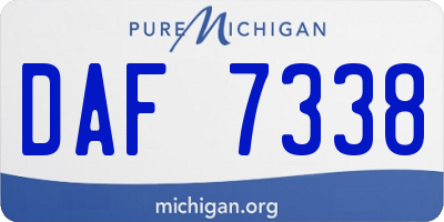 MI license plate DAF7338