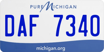 MI license plate DAF7340