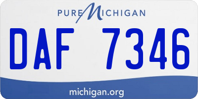 MI license plate DAF7346