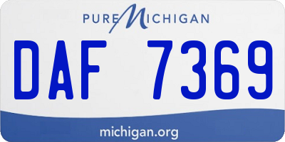 MI license plate DAF7369