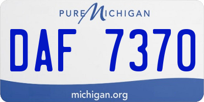 MI license plate DAF7370