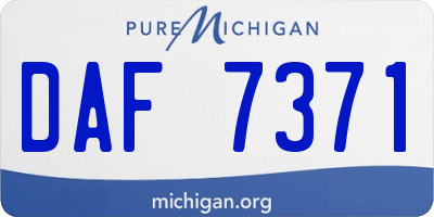 MI license plate DAF7371