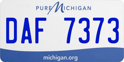 MI license plate DAF7373