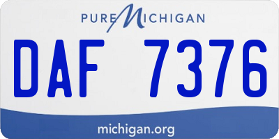 MI license plate DAF7376