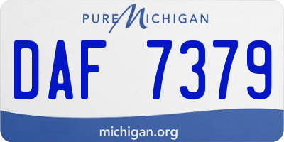 MI license plate DAF7379