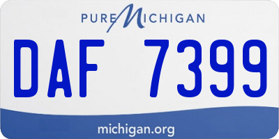 MI license plate DAF7399