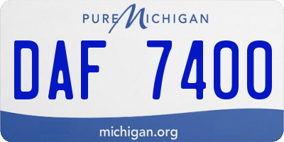 MI license plate DAF7400