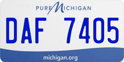 MI license plate DAF7405