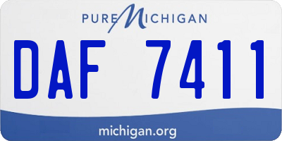MI license plate DAF7411