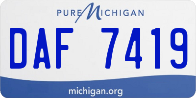 MI license plate DAF7419
