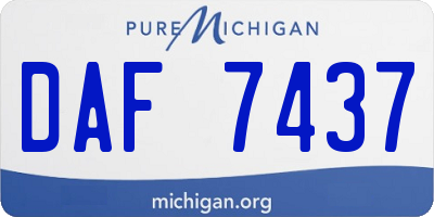 MI license plate DAF7437