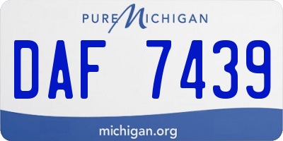 MI license plate DAF7439