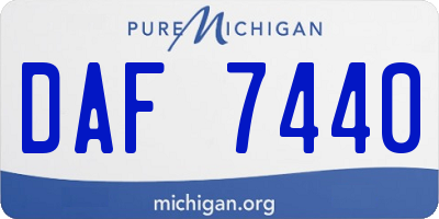 MI license plate DAF7440