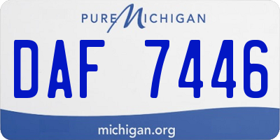 MI license plate DAF7446