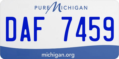 MI license plate DAF7459