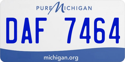 MI license plate DAF7464