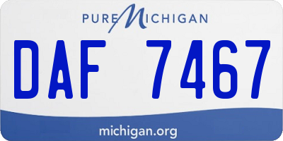 MI license plate DAF7467