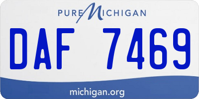 MI license plate DAF7469
