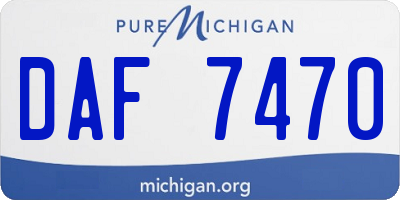 MI license plate DAF7470