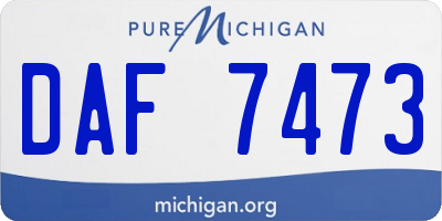 MI license plate DAF7473
