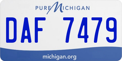 MI license plate DAF7479
