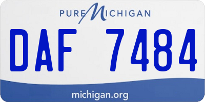 MI license plate DAF7484