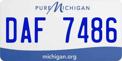 MI license plate DAF7486