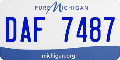 MI license plate DAF7487
