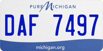 MI license plate DAF7497