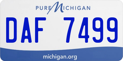 MI license plate DAF7499