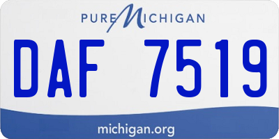 MI license plate DAF7519