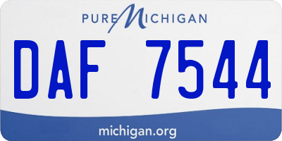MI license plate DAF7544