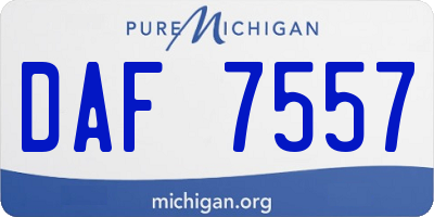 MI license plate DAF7557