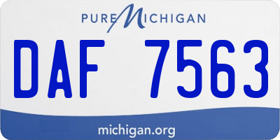 MI license plate DAF7563