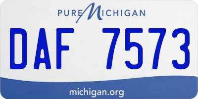 MI license plate DAF7573
