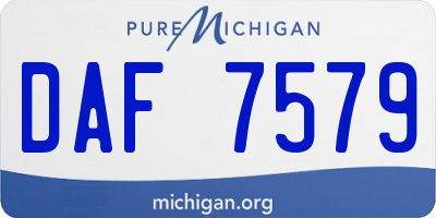 MI license plate DAF7579
