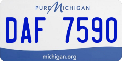 MI license plate DAF7590
