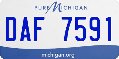 MI license plate DAF7591
