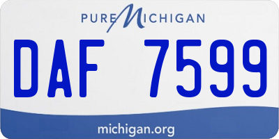 MI license plate DAF7599