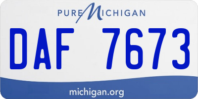 MI license plate DAF7673