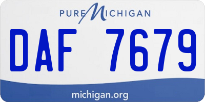 MI license plate DAF7679
