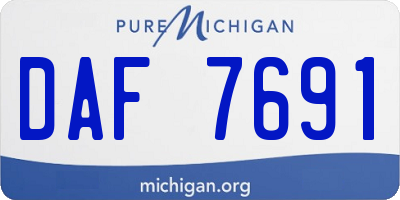 MI license plate DAF7691