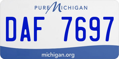 MI license plate DAF7697