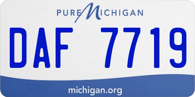 MI license plate DAF7719